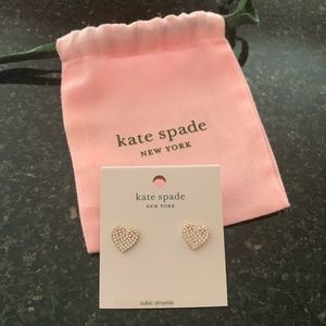 Kate Spade Rose Gold Heart Earrings NWT